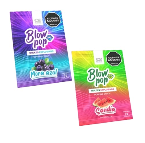 Quipitos Blow Pop saborizado - sabor: mora azul